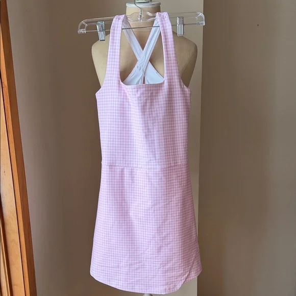Abercrombie YPB Pink Gingham Sleeveless Tennis Dress - Picture 1 of 5